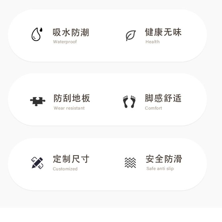 拭けて清潔！珪藻土素材の滑り止め付きキッチンマット 北欧風デザイン