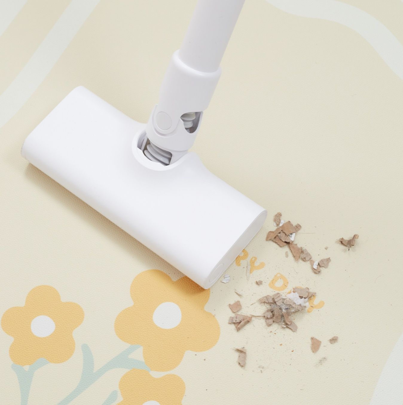 緑の花柄キッチンマット新登場 滑り止め機能で油汚れも安心 PVC製お手入れ簡単な全床対応マット