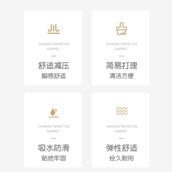 キッチン専用マット 吸水吸油防滑 簡単お手入れの新作