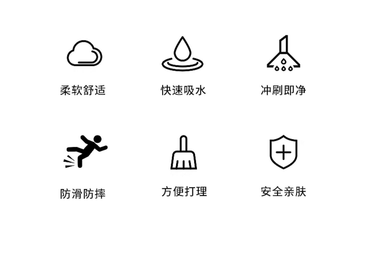 キッチン用新作マット 吸水防滑でお手入れ簡単 清潔感あふれる玄関マット