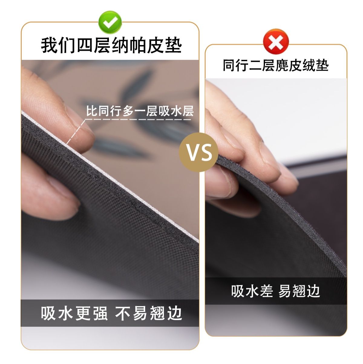 滑り止め機能付きキッチンマット お手入れ簡単な吸水マット 家庭用で使いやすい