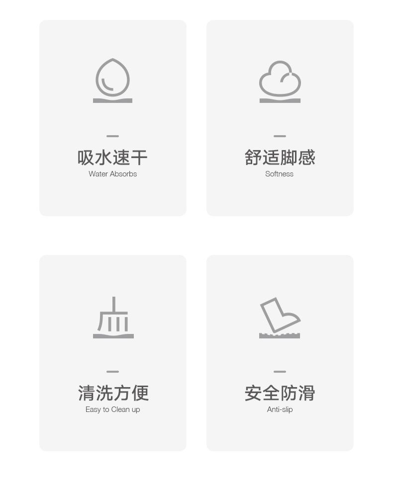 滑り止め機能付きキッチンマット 汚れに強い吸水性 デザイン性抜群の便利アイテム