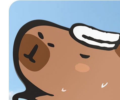 カピバラデザインで癒される！防滑吸水速乾のキッチンマット洗える