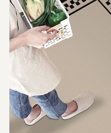 防水で拭き取りやすい！滑り止め付き洗える北欧風デザインキッチンマット