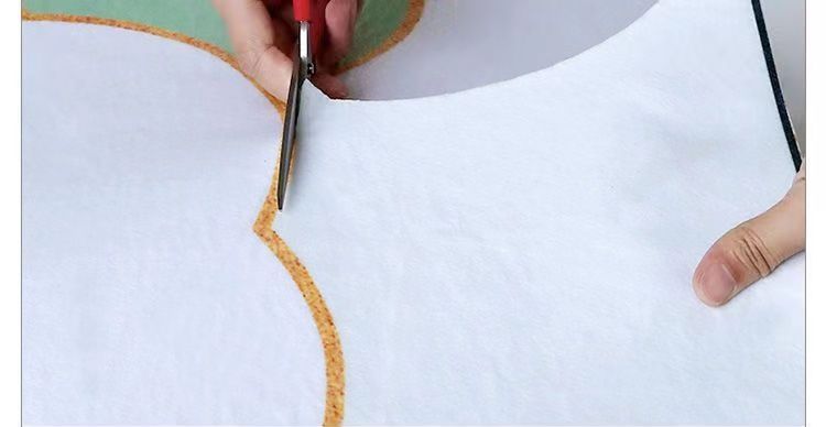 拭き取り簡単な防水PVC製でおしゃれな幾何学模様の北欧風キッチンマット