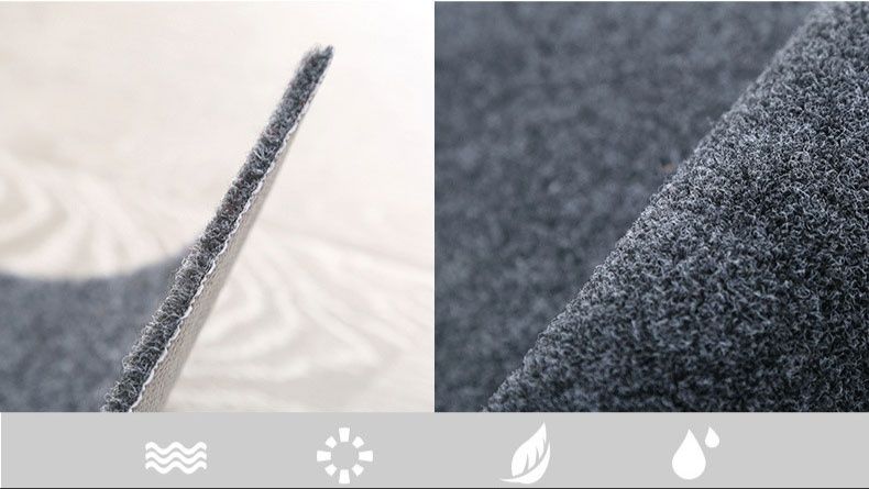 おしゃれな花柄刺繍で華やぐ吸水・防油加工の洗えるキッチンマット