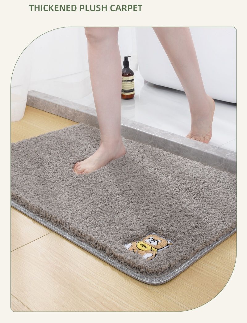 吸水速乾で滑り止め付き！洗えるおしゃれなモダンデザインキッチンマット