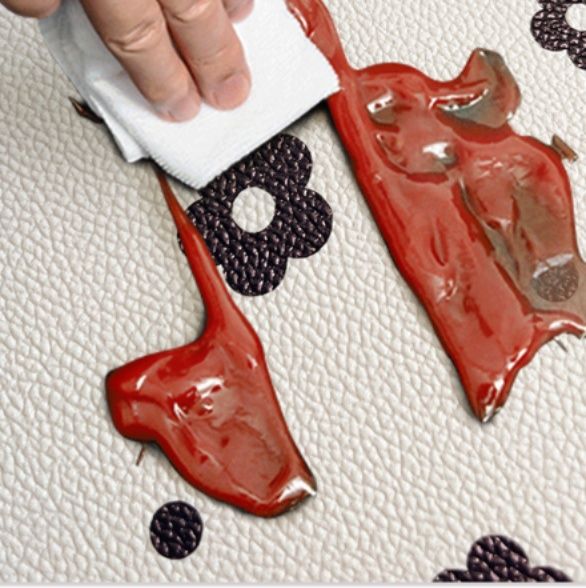 撥水・防油で汚れに強い！ずれない滑り止め付きキッチンマット