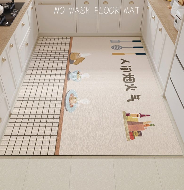 拭けて清潔！油汚れに強いPVC製キッチンマット滑り止め付き豊富サイズ