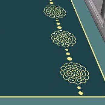 おしゃれなボヘミアン柄で拭ける！滑りにくい洗えるキッチンマット