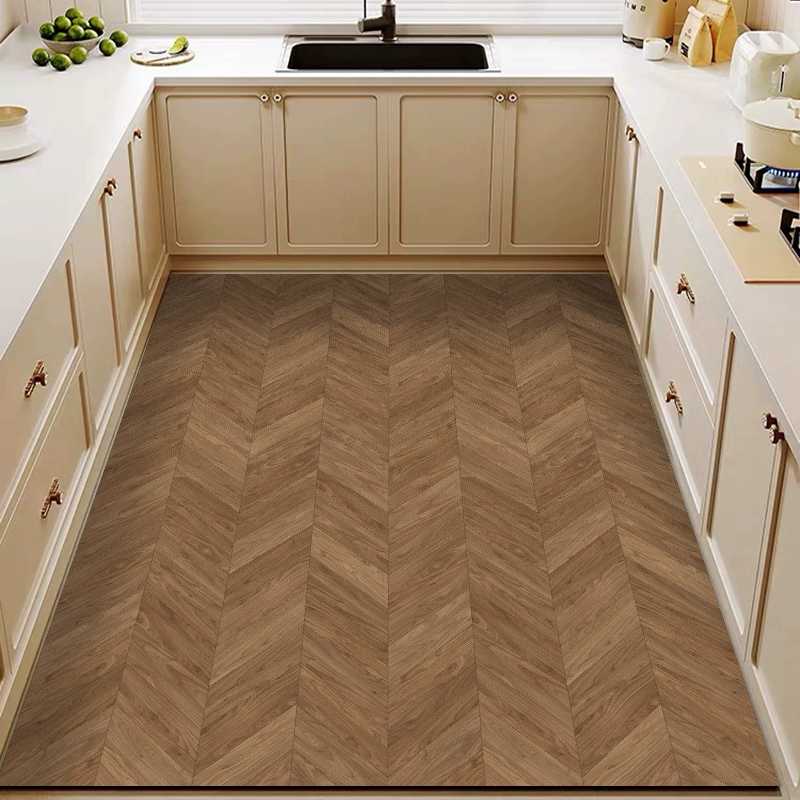 温もりあふれる空間を作る木目調のキッチンマット5選