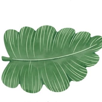 拭ける素材で清潔！バナナリーフ柄の北欧風おしゃれキッチンマット