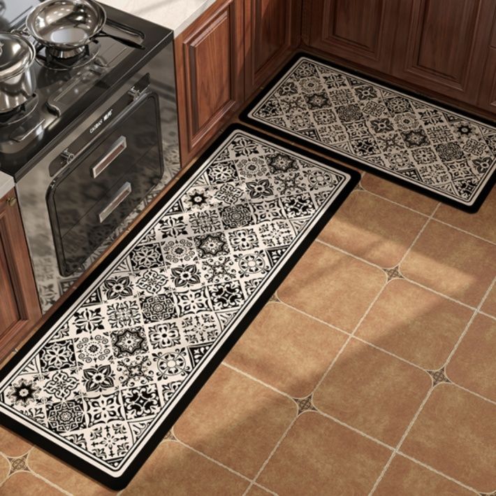 アメリカンヴィンテージの防滑吸水キッチンマット｜手洗い可能で清潔長持ち
