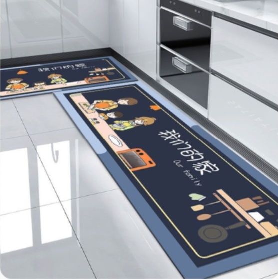 動物柄と麻素材でつくるおしゃれで洗える吸水速乾キッチンマット