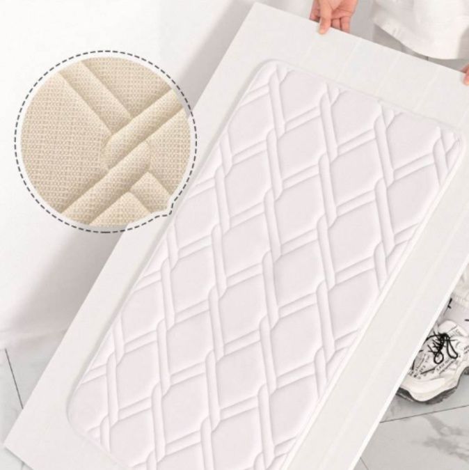 ふかふか滑り止め付きキッチンマット！吸水性抜群で拭ける洗える多彩カラー