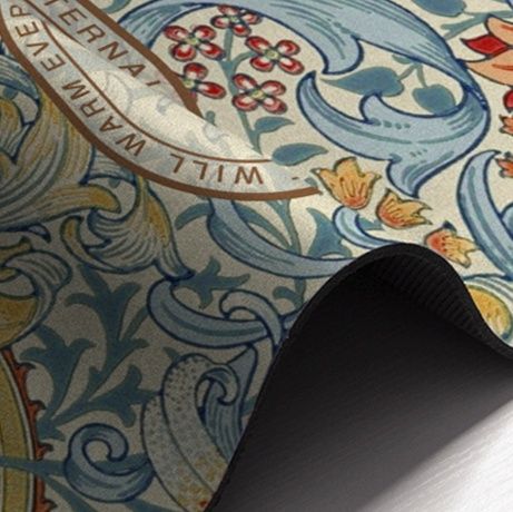 珪藻土キッチンマット 硅藻泥素材で高吸水 植物柄が美しい北欧風デザイン 拭ける洗える