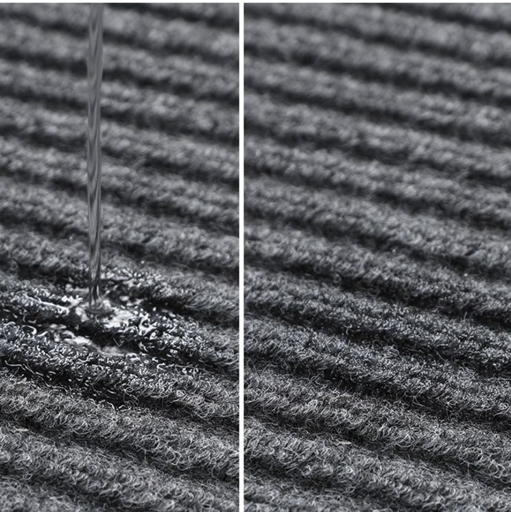 抗菌防汚で汚れもさっと拭き取れる！滑り止め付きストライプキッチンマット