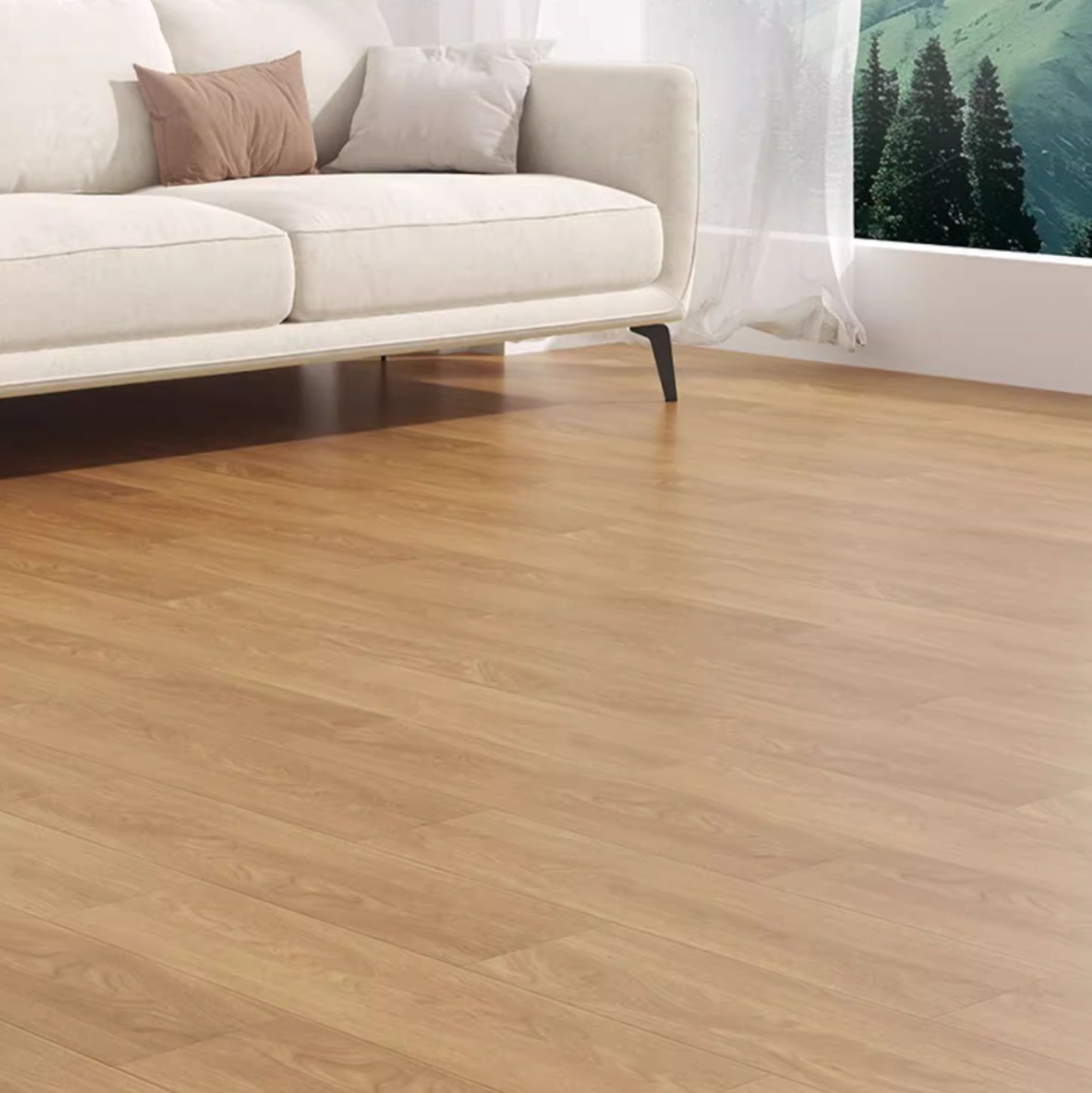 木目調キッチンマット防水PVC素材でお手入れ簡単！北欧風デザインで拭ける