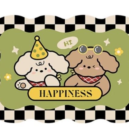 吸水速乾＆滑り止め付きで安心！キャラクター柄が楽しいキッチンマット