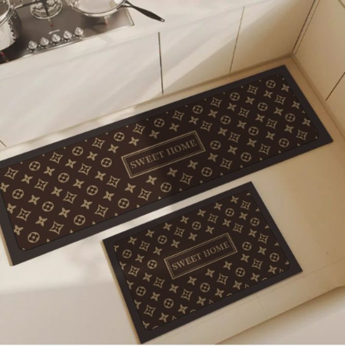 吸水防油でお手入れ簡単！滑り止め付きキッチンマット豊富サイズ展開