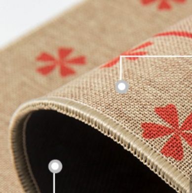 滑り止め付きで安心　速乾吸水＆洗える北欧風キッチンマット