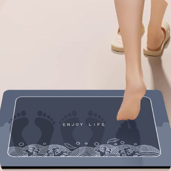 赤い北欧風キッチンマットで吸水滑り止め付き！洗える多サイズ展開