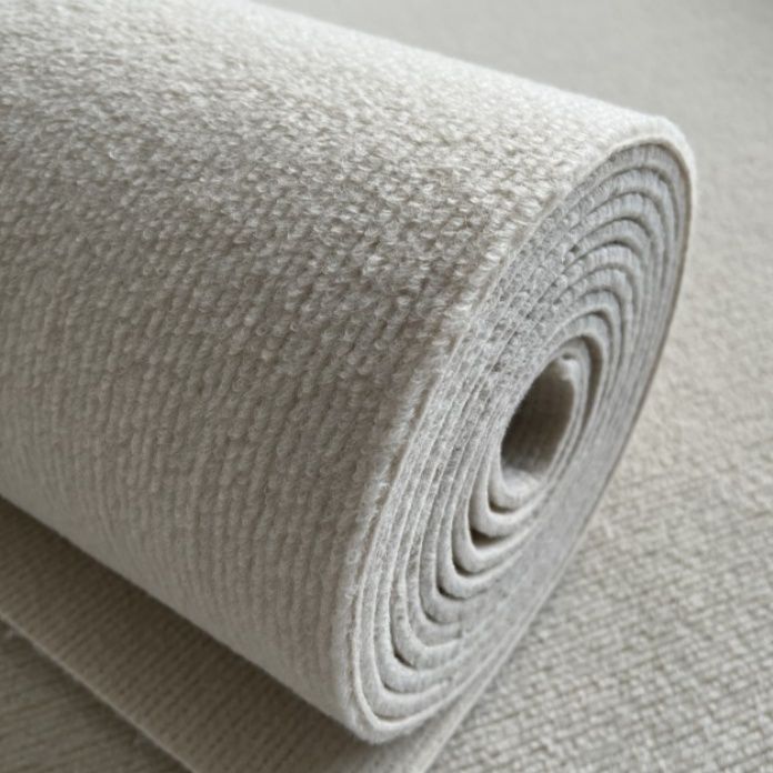 拭けて洗える北欧風ストライプのふかふか床暖房対応キッチンマット