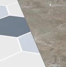 防水で滑り止め強力！幾何学模様のおしゃれキッチンマット