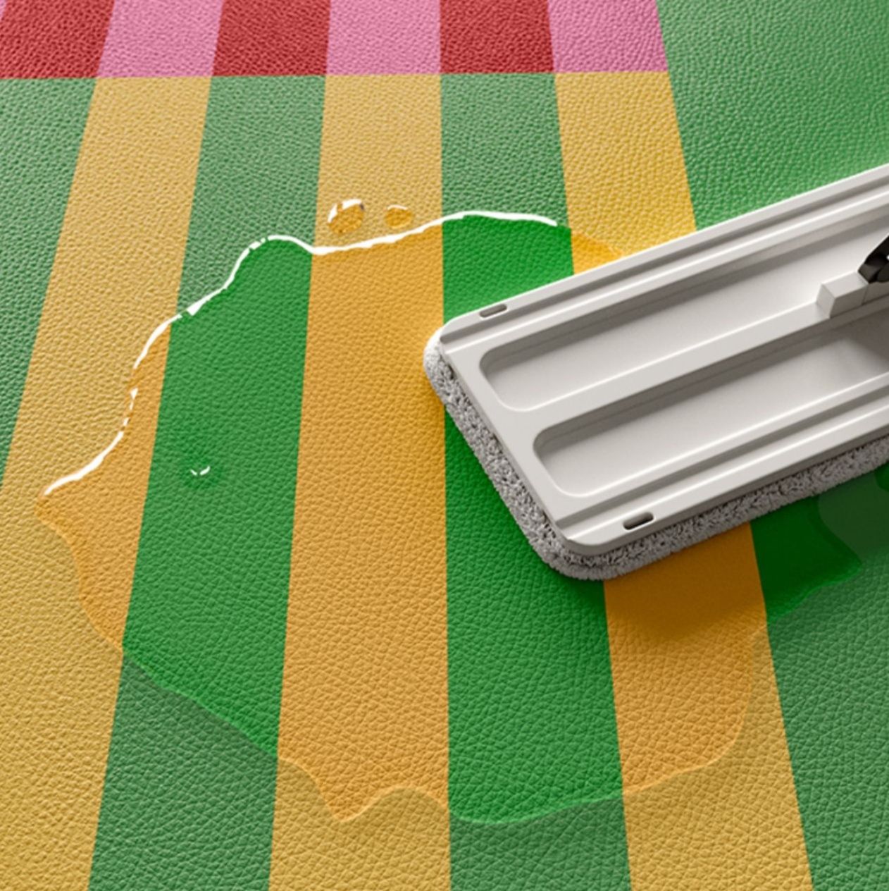 全脚カバーでずれにくい！鮮やかなグラデーションの防滑・防水キッチンマット