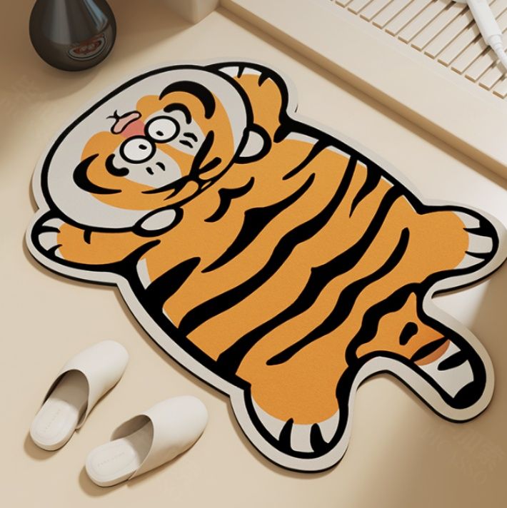 珪藻土の吸水力でずれない！幾何学模様がおしゃれな防水キッチンマット