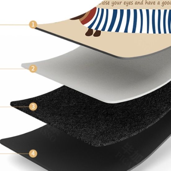 珪藻土使用で吸水抜群！滑り止め付き防油キッチンマット几何模様