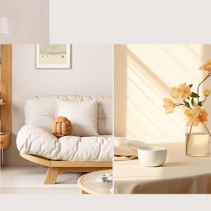 防水防油で拭き取れる！グレーのお手入れ簡単キッチンマット