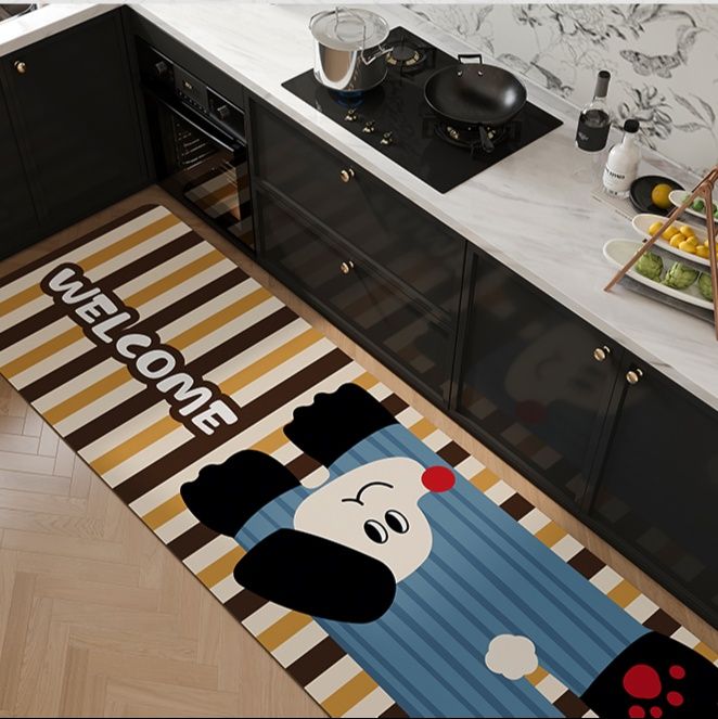 珪藻土素材で吸水抜群！45×120cm滑り止め付きキッチンマット