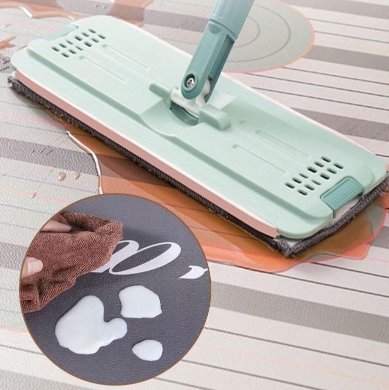 滑り止め付きでお手入れ簡単！土黄色が映えるカット可能な万能キッチンマット