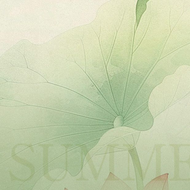 拭けて洗える！緑の蓮柄が美しい新中式キッチンマット滑り止め付き