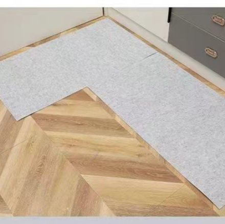 拭き取れる防汚吸水キッチンマット 滑り止め付きでずれない北欧風60cm