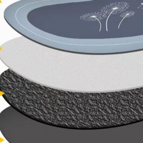 可愛いカートゥーン柄で楽しい！洗える滑り止め付キッチンマット