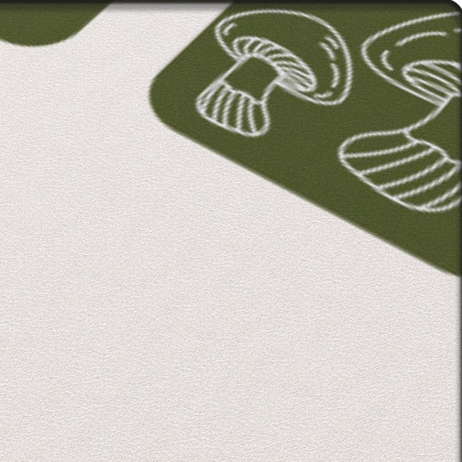 滑り止め付きでずれない！洗える皮革素材の北欧風キッチンマット