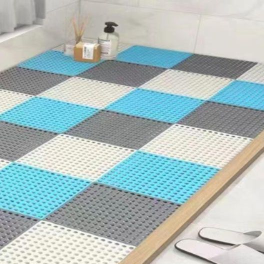 30×30cmタイル型で自由に組合せ！拭けるプラスチック製キッチンマット