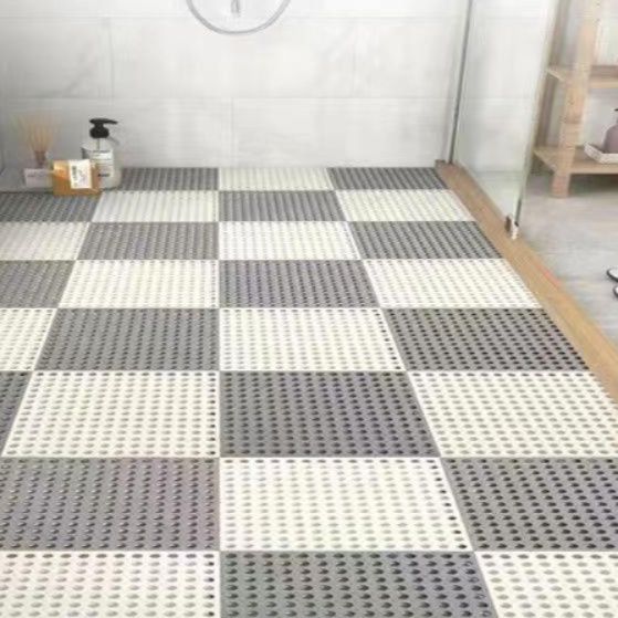 30×30cmタイル型で自由に組合せ！拭けるプラスチック製キッチンマット