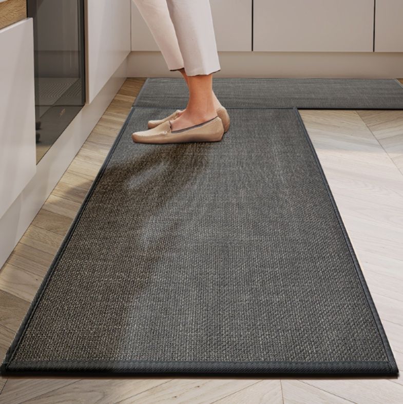 高級天然素材で柔らかく吸水抜群！滑り止め付き北欧風キッチンマット