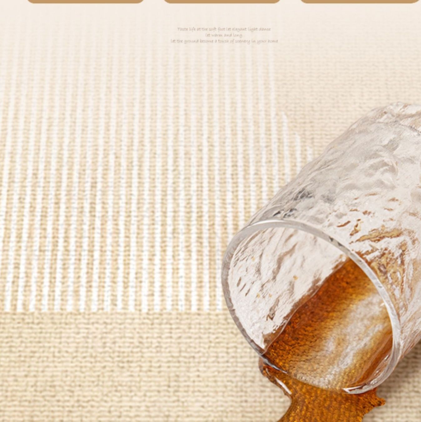 高級感漂うストライプ柄で洗える撥水！軽量おしゃれキッチンマット