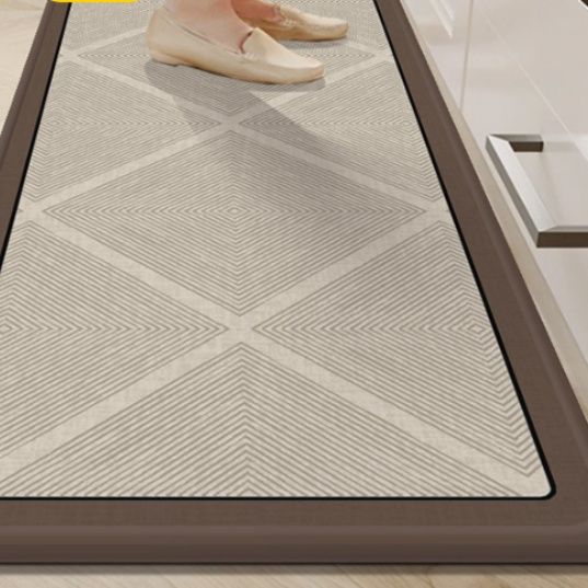 拭ける透明感が美しい北欧風キッチンマット！吸水・防滑でずれない洗える快適設計