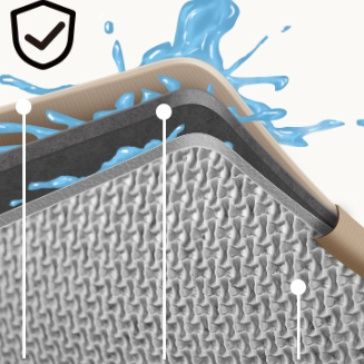 拭ける透明感が美しい北欧風キッチンマット！吸水・防滑でずれない洗える快適設計