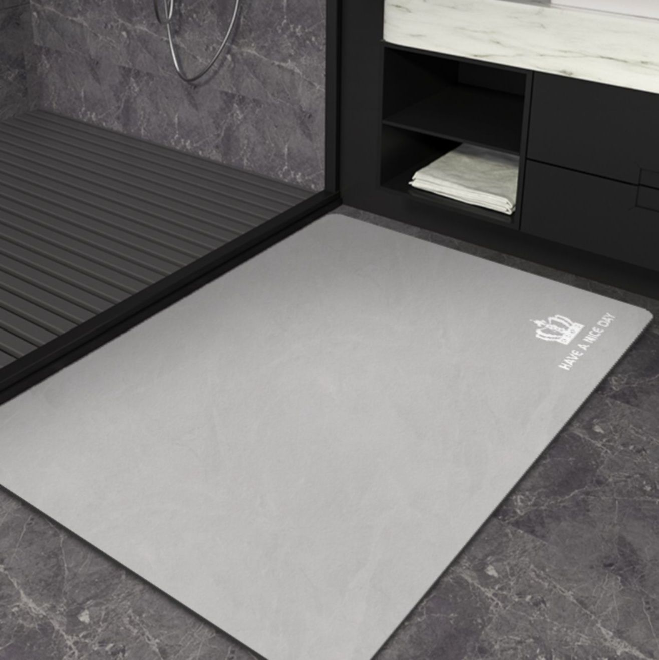 吸水速乾で快適！北欧柄の滑り止め付きおしゃれキッチンマット