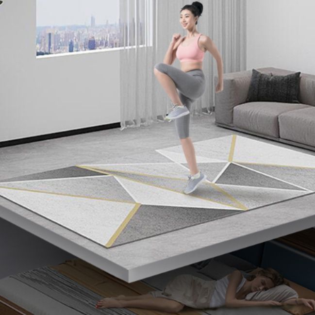 洗える防音効果付き！幾何模様がおしゃれな多用途キッチンマット