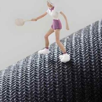 滑り止め付きで拭ける！透明感のある幾何学模様キッチンマット