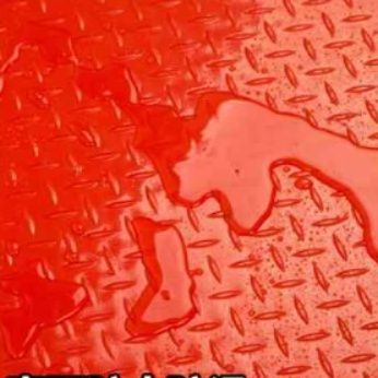 透明感のあるPVC製キッチンマット 拭ける防水仕様で業務用にも対応