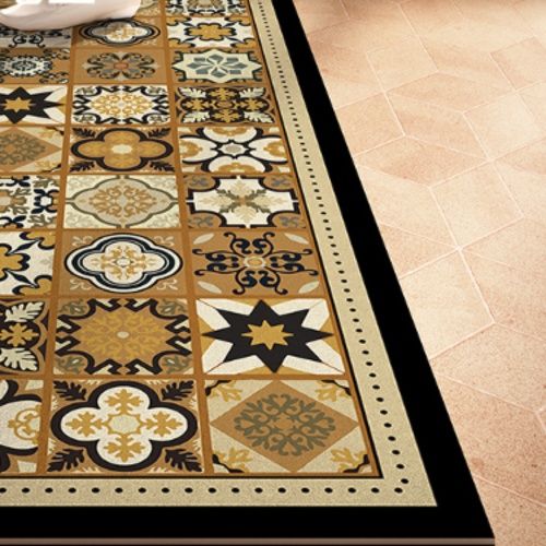 透明で床を美しく見せる拭けるキッチンマット！滑り止め付きで吸水速乾