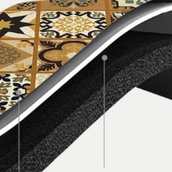 透明で床を美しく見せる拭けるキッチンマット！滑り止め付きで吸水速乾